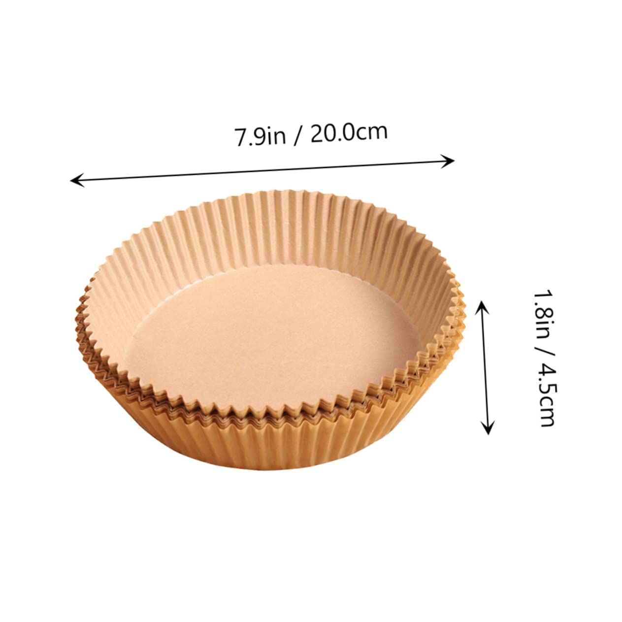 Abaodam 200piezas Papel De Horno Antiadherente y Resistente Al Aceite Unidades De Forros De Papel Desechables Para Freidora De Aire Para Hornear y Cocinar
