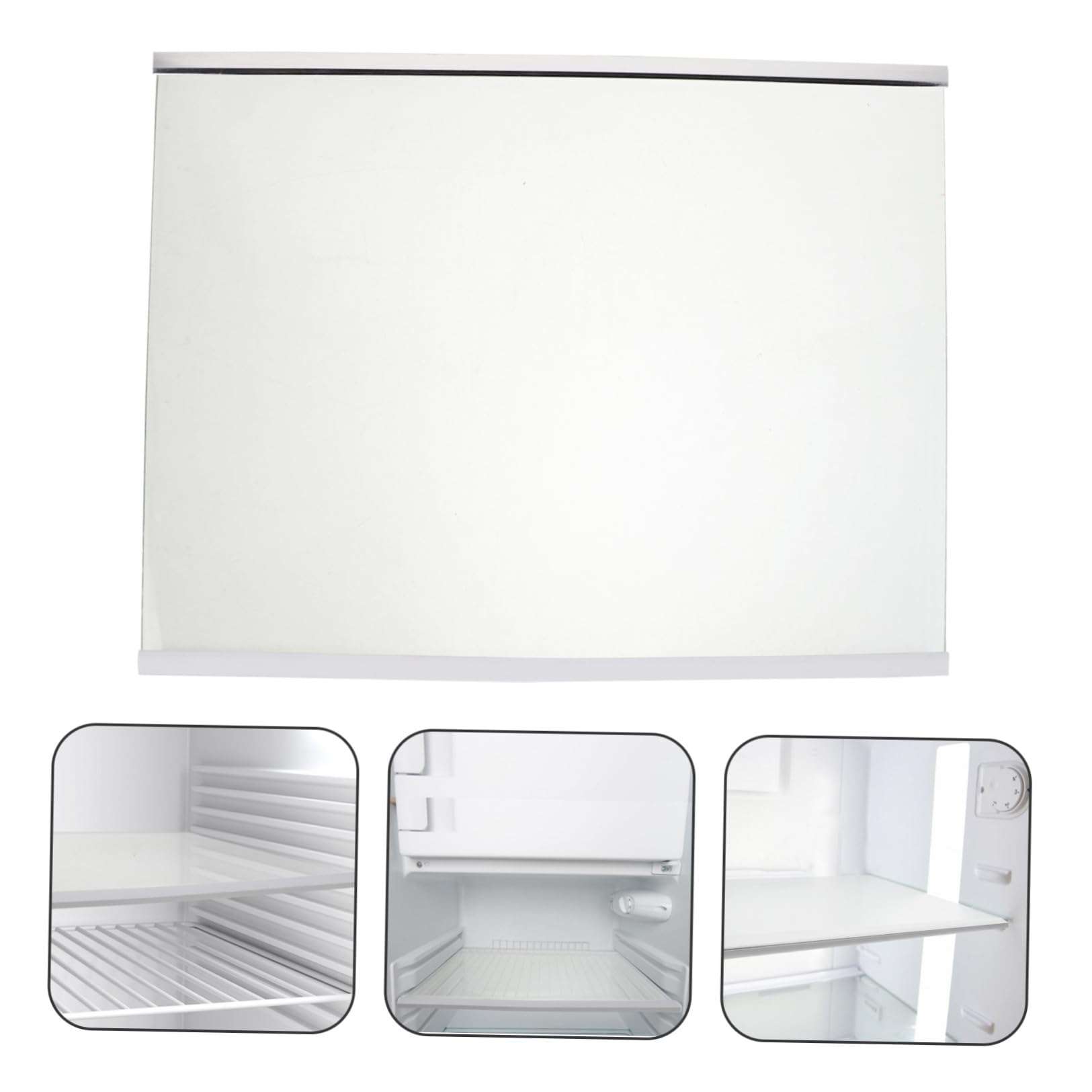 Ripiano Frigo in Vetro Temperato per Frigorifero e Freezer | Supporto Divisorio in Vetro, Bordi senza Sbavature, Flessibilità Regolabile, Capacità di Carico per Cucina
