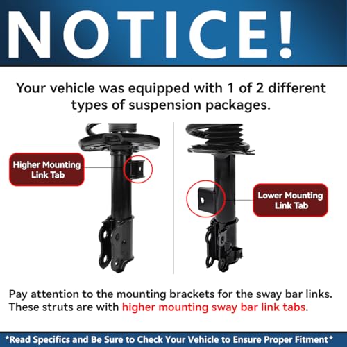 Image of Detroit Axle - Front Struts for 2011 2012 2013 Kia Optima [For Korea Built and Sport Suspension Models Only] 2 Complete Struts with Coil Springs Replacement Quick Install Ready Strut Shock Assembly