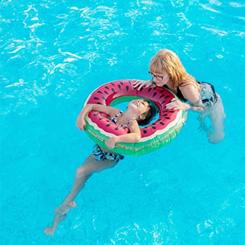 Dzrige Inflatable Pool Floats Fruit Pool Tubes For Kids - 1 Pack Watermelons Swim Ring For Summer Swimming Pool Outdoor Beach Party #TOP4