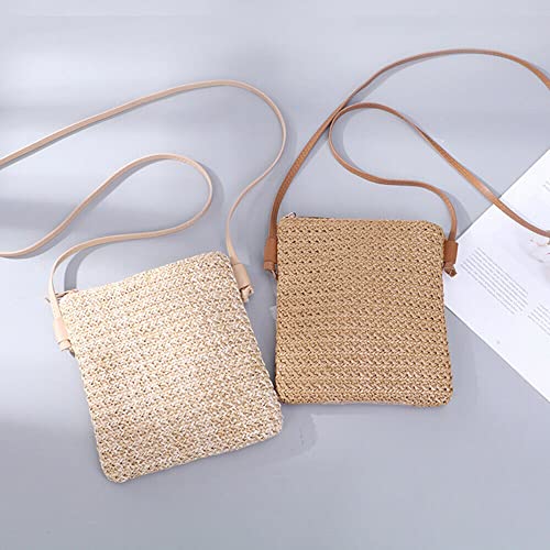Straw Crossbody Bag for Women Small Summer Beach Purse and Handbag Ladies Casual Messenger Bags3