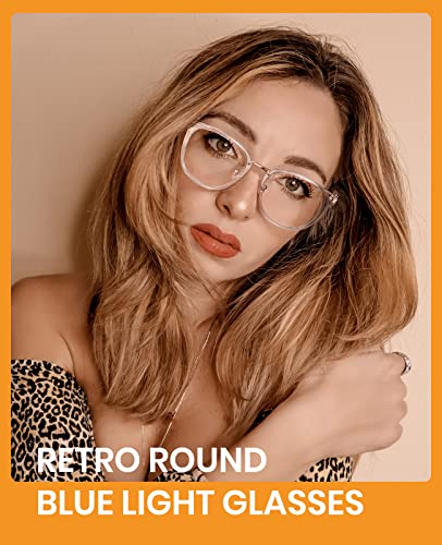 Image of Cyxus 2 Pack Blue Light Glasses for Women, Anti Blue Light Eyeglasses for Woman Reduce Eye Fatigue Eyewear and Headaches