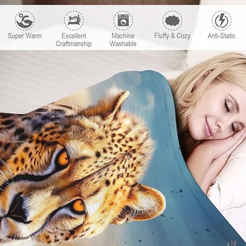 Manta de forro polar de leopardo en franela de alta densidad 130 x 150 cm 6