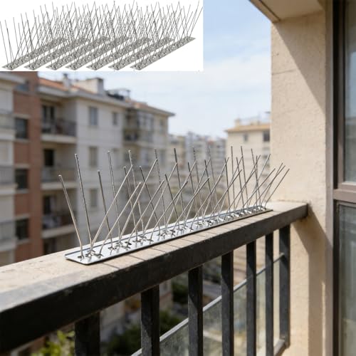 10.8ft Bird Spikes Stainless Steel Bird Deterrents for Outside, 10 Pack Pigeon Spikes Repellent for Keep Birds Woodpecker Away, Cat Raccoon Deterrents Spikes Keep Small Animals Away for Outdoor by WIYYAN - Image 9