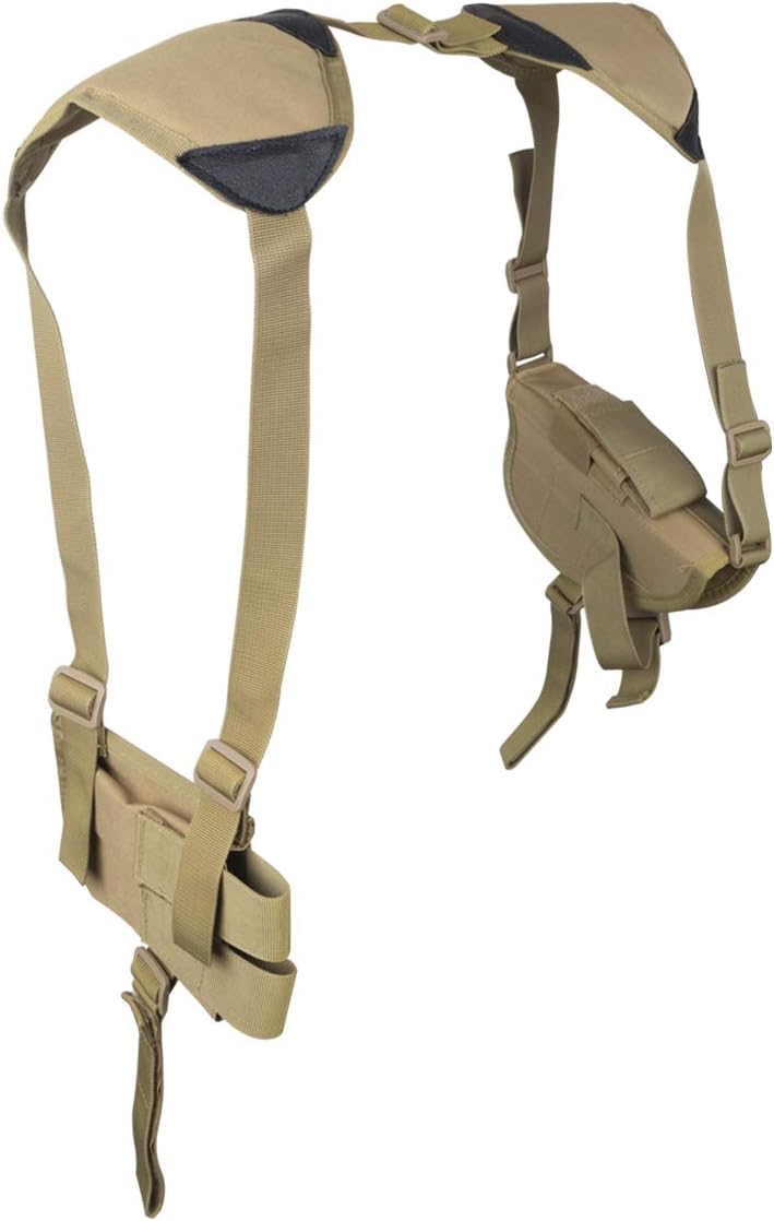 Shidan FL1 Ambidextrous Horizontal Shoulder Holster with Double Magazine Holder
