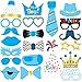 Baby Shower Boy Photo Booth Props - 53 Pieces - Baby Shower Decorations, Gifts, Favors and Supplies for Boy - Pregnancy Announcement - Gender Reveal Party