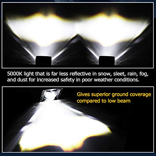 Swatow Industries 2PCS 3 Inch SAE Compliant Fog Lights DOT Approved Driving Lights LED Cubes Square LED Pod Lights for Truck SUV ATV UTV Boat Motorcycle