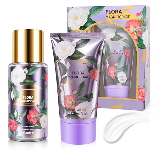 Set de regalo de spray corporal perfumado para mujer, 90 ml Body Mist Fragrance Spray+75 ml Loción Corporal, spray perfumado de larga duración, juegos de cuidado corporal para mujeres y hombres, set