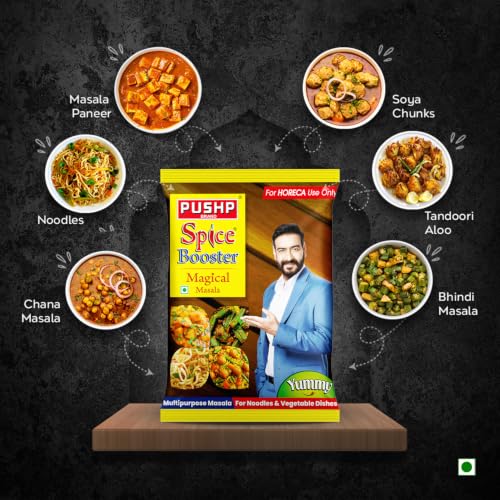 Image of PUSHP Spice Booster Magical Masala 200GM | All In One Seasoning Masala | Multipurpose Seasoning Masala for Noodles, Vegetables, Fried Rice & Snacks | Restaurant Style Taste Enhancer