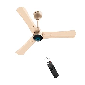 atomberg Renesa+ 900mm BLDC Motor 5 Star Rated Ceiling Fans for Home with Remote Control | Upto 65% Energy Saving High Speed Fan with LED Lights | 2+1 Year Warranty (Metallic Gold)
