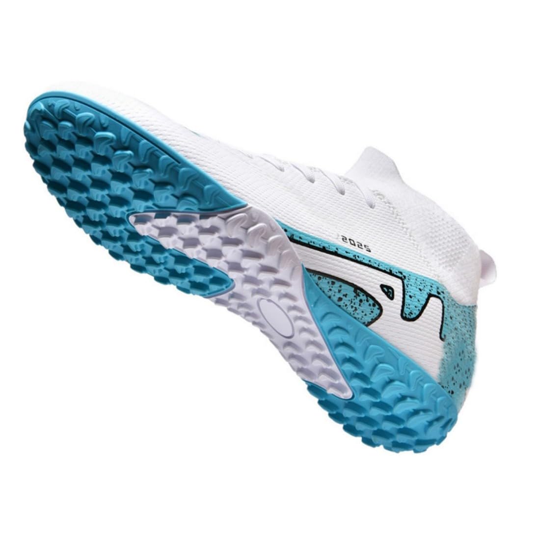 BINBINNIAO Football Boots for Boys Soccer Shoes Men's High Top Spike Microfibre Cleats Professional