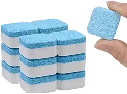 Limpa Maquina de Lavar Roupas em Cápsulas/Pastilhas Efervecentes kit c/10 unidades tablets, 10 Ciclos de Limpeza e Higienização, desincrustante p/maquinas de Lavar Roupas. tampa frontal e superior