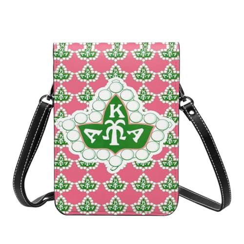 Sorority Gifts For Woman Leather Crossbody Purse Cell Phone Bags Cellphone Wallet Purse With Adjustable Shoulder Rope4