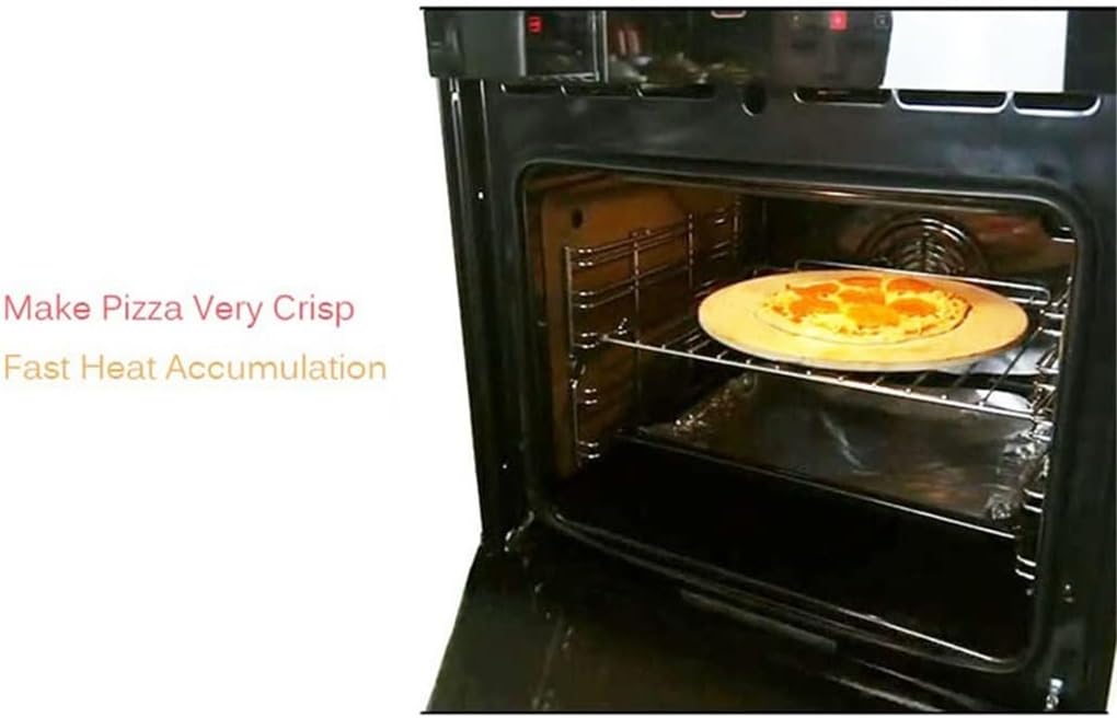 SPNEC 13 Inch Pizza Stone for Cooking Baking Grilling Thick Pizza Tools for Oven and BBQ Grill Bakeware Bread Tray Kitchen : Patio, Lawn & Garden