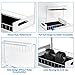 UINOFLE Under Sink Organizers and Storage, 2 Tier Sliding Cabinet Basket Organizer Drawer Pull Out Cabinet Organizer Multi-Purpose Under Sink Organizer for Bathroom Kitchen (White)