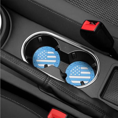 Portavasos para carro con diseño bandera americana, 4 piezas miniatura 6