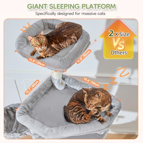 Taoqimiao Tree XXL para Gatos Grandes 79 Pulgadas miniatura 3