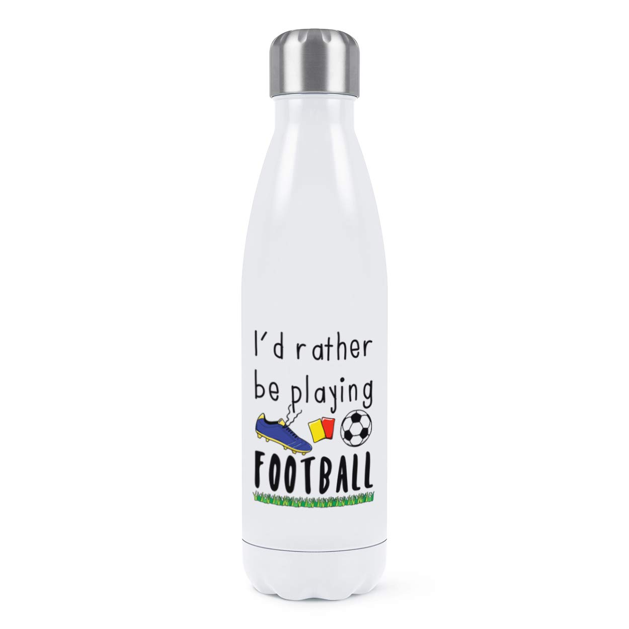 Bouteille isotherme acier inoxydable 500ml blanc pour boissons de football