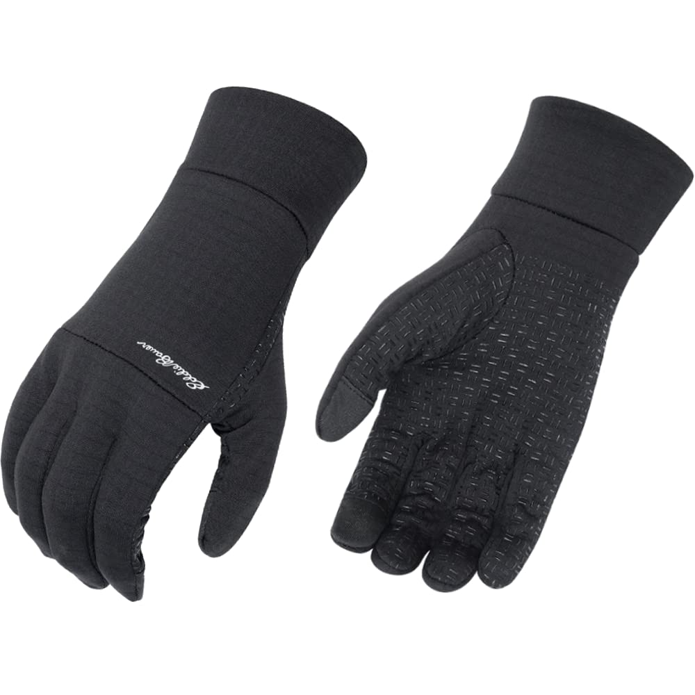 Eddie Bauer Men's Cold Weather Midweight Glove Liners, Black, Small