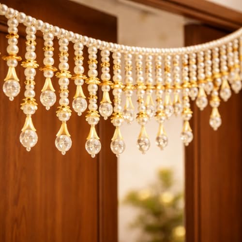 Image of Rajasthan Kraft Handmade Beaded Door Toran - 40 Inch in Size, for Home Decor, Festive Decor, Housewarming Gifts (T0059)