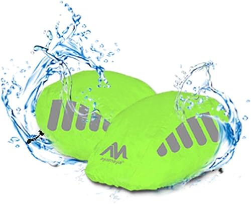 Miniatura 8 de ayamaya Funda para casco de bicicleta con tira reflectante, alta visibilidad, impermeable, para ciclismo, casco de bicicleta, resistente al viento,