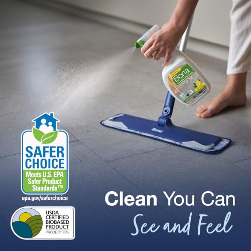 Image of Bona Multi-Surface Floor Cleaner Spray - 32 fl oz - Lemon Mint Scent - Refillable - Residue-Free Floor Cleaning Solution for Stone, Tile, Laminate, and Vinyl Floors
