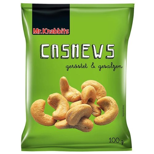 Mr.Knabbits Cashew Kerne, 24x100 g