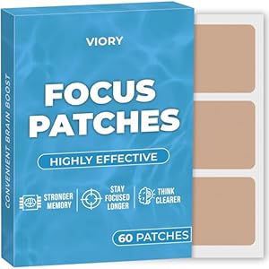Focus Patches (Pack of 60) – 100% Natural Patch for Women and Men – Energy, Focus & Body Support – Enhanced Formula