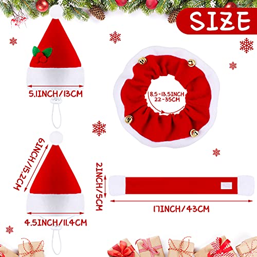 Set de disfraces navideños para gatos y perros pequeños miniatura 5