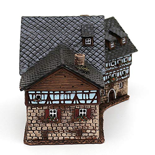 Dekohelden24 Keramik-Lichthaus - Speyer Zehnthof Esslingen - HandArt - Detailgetreu nachgebildet und Handbemalt - Maße: ca. Breite 15 cm x Länge 15 cm x Höhe 30 cm.