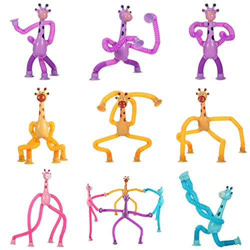 Xonteus XONTEUS123 4 Pack Telescopic Suction Cup Giraffe Toy, Sensory Tubes For Toddler, Fidget Toys For 3 4 5 6 7 8 Year Old Boys Girls, Toddler Travel Toys,Christmas Stocking Stuffers thumb #6