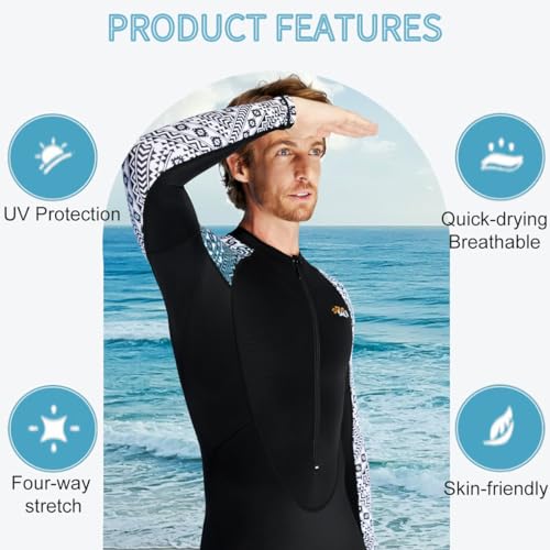Dive Skin Full Body Rash Guard for Women Men Swimsuit Wetsuit Sport Skin Front Zipper One Piece for Diving Surfing Kayaking3