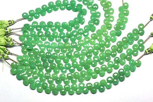 Calcédoine chrysoprase perles cœur 8mm pour création de bijoux DIY