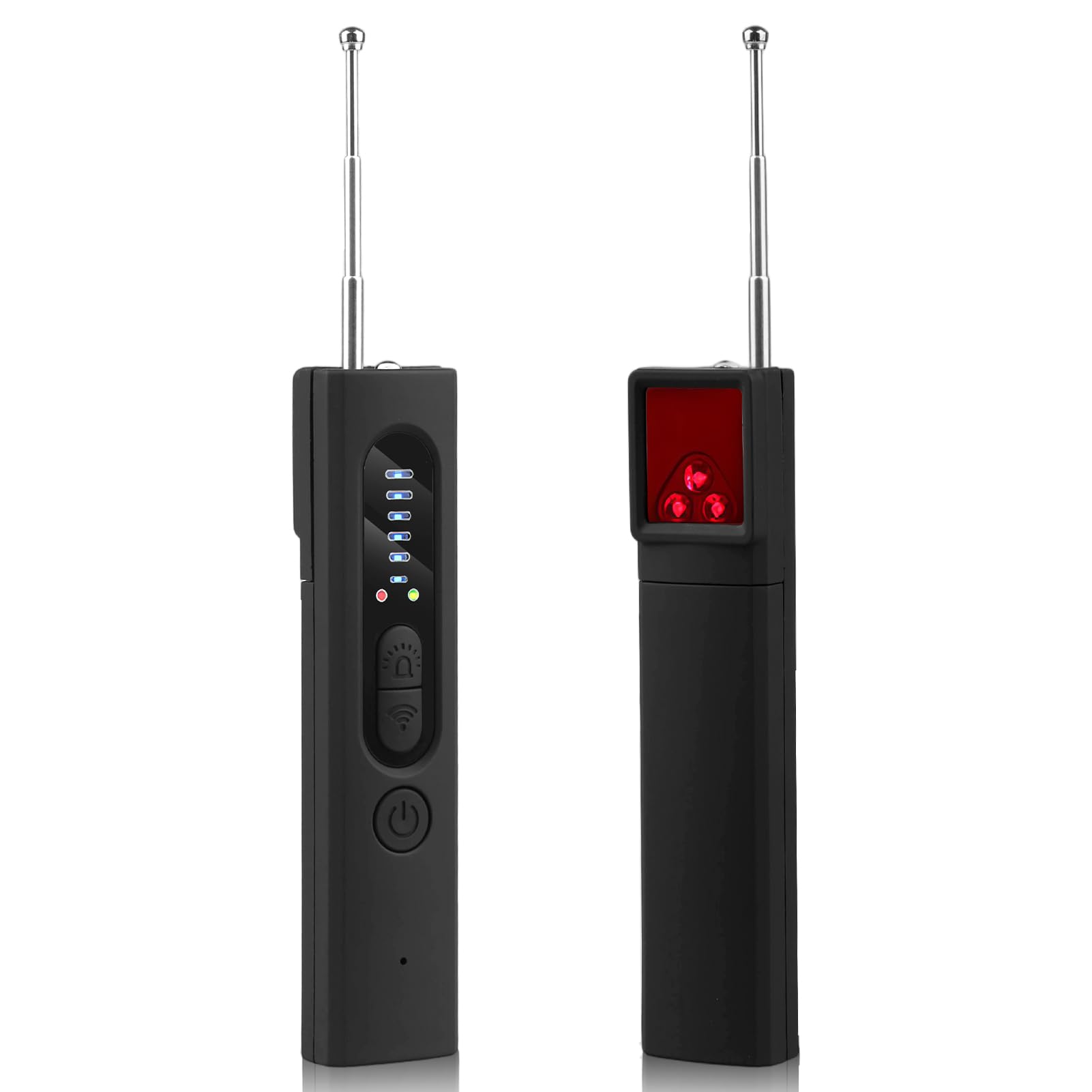 Rilevatore di Microspie 4 in 1 Professionale Portatile – Rilevatore di Telecamere Nascoste GPS RF GSM con 5 Livelli di Sensibilità Alta Precisione Batteria 30 Ore Ricarica USB Type C per Casa Ufficio