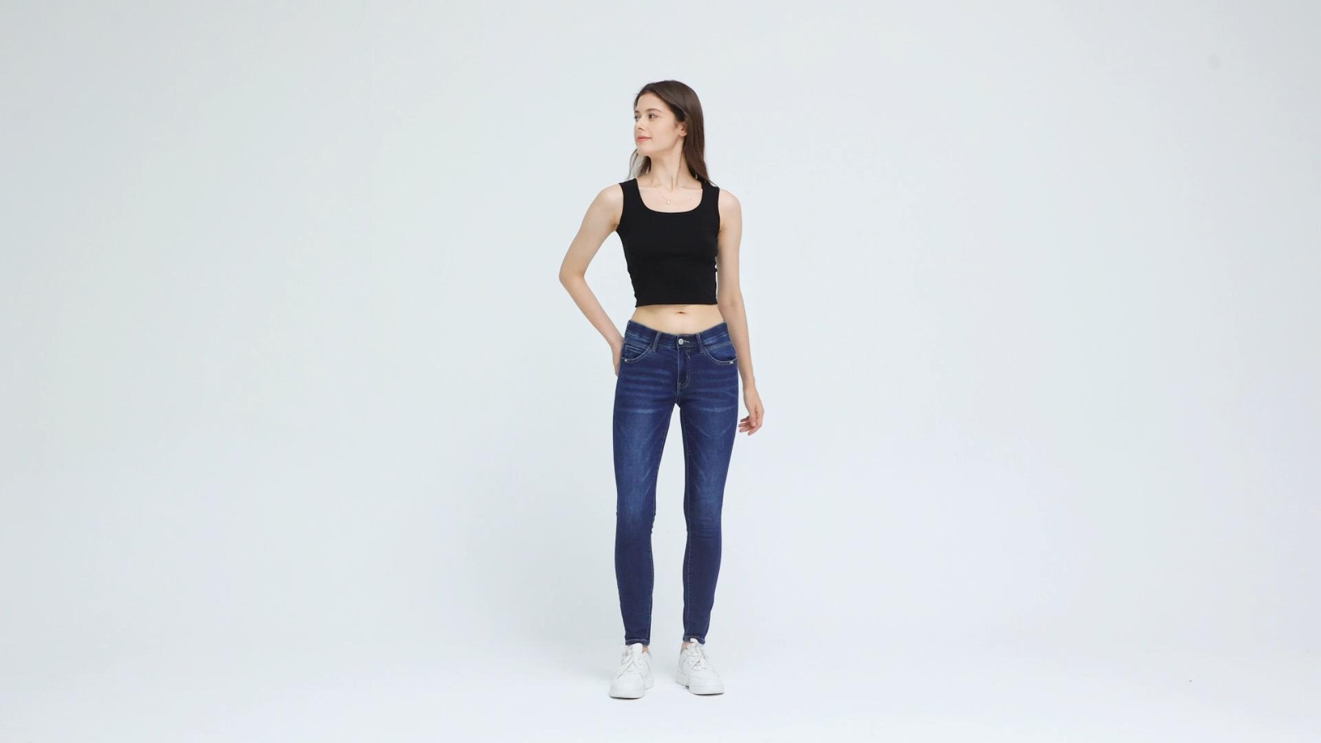 High Waist Stretch Butt Lifting Jeans Slim Fit Denim Pants