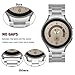 Compatible with Samsung Galaxy Watch 6 Classic Bands 47/43/44/40mm, Business Solid Stainless Steel Band for Watch 7 40/44mm,4 5 Pro 45/40/44mm No Gap Band