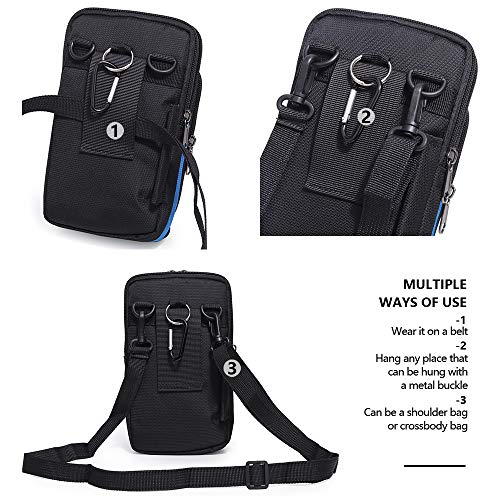 Water-Resistant Oxford Fabric Multifunction Smart Phone Bag /Case, One Shoulder Waist Bag Diagonal Outdoor Cross Bag4