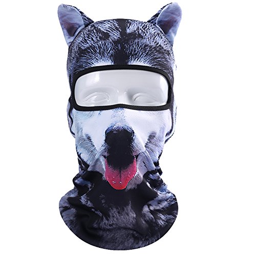 Image of Cat Balaclava,Dog Balaclava,Halloween Hat,Cute Full Face Hood Mask Animal Ski Mask for Hiking Riding Sports Outdoor