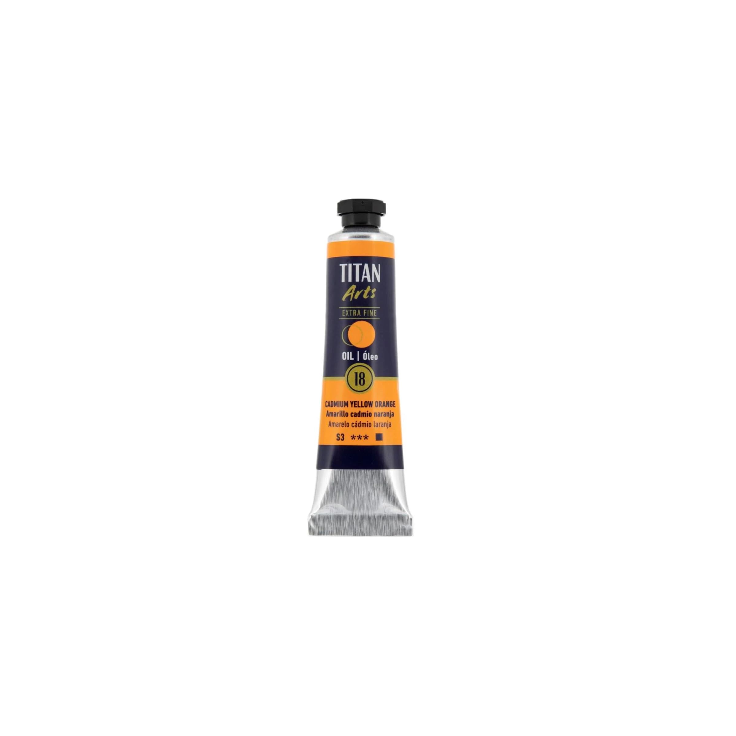 ÓLEO AMARILLO CADMIO NARANJA TITAN Extrafino 6 - 20ml. Nº 18