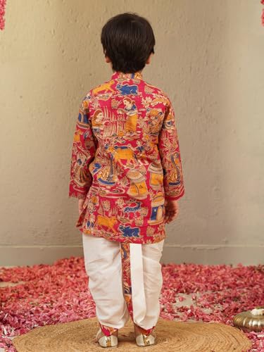 Image of AJ DEZINES Kids Ethnic Wear Pure Cotton Dhoti Kurta Set For Boys