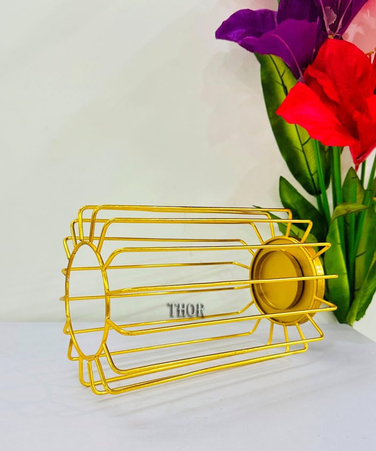 Candle Holders - Glass Candles Holder with Geometric Metal Rack Stand for Wedding Birthday Party Centerpieces - Candle Holders Vases for Office Living Room