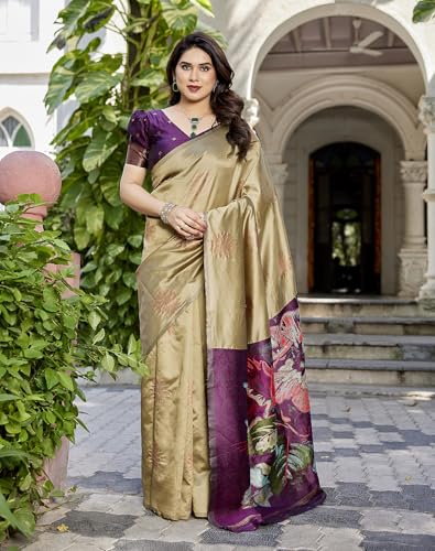 Image of Yashika Women's Banarasi Kanjivaram Art Silk Saree Set with Blouse |saree for Women | Saree | New Sari | Saree
