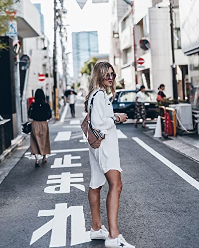 Image of Women's Swimsuit Cover up,Silky Button Down Shirt Midi Dress Kimono,Summer Bathing Suit Beach Coverups for Women (CP-Aline)