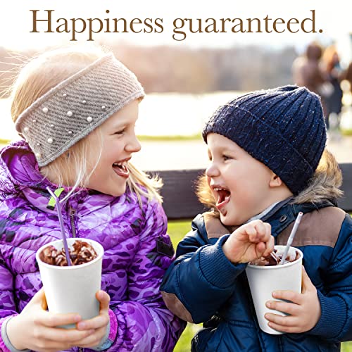 image for Shop Square Disposable White Paper Coffee Cups -12 Oz (100 Pack) - Pap