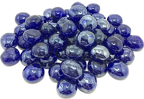 Image of Decorative Decorative Stones for Vase Filler or Pebbles for Home Decor /Decorative Capsule Pebbles /Glass /gravels /Stone /Beads for Aquarium, Table, vase, Fountain (Dark Blue, 480 Gram)