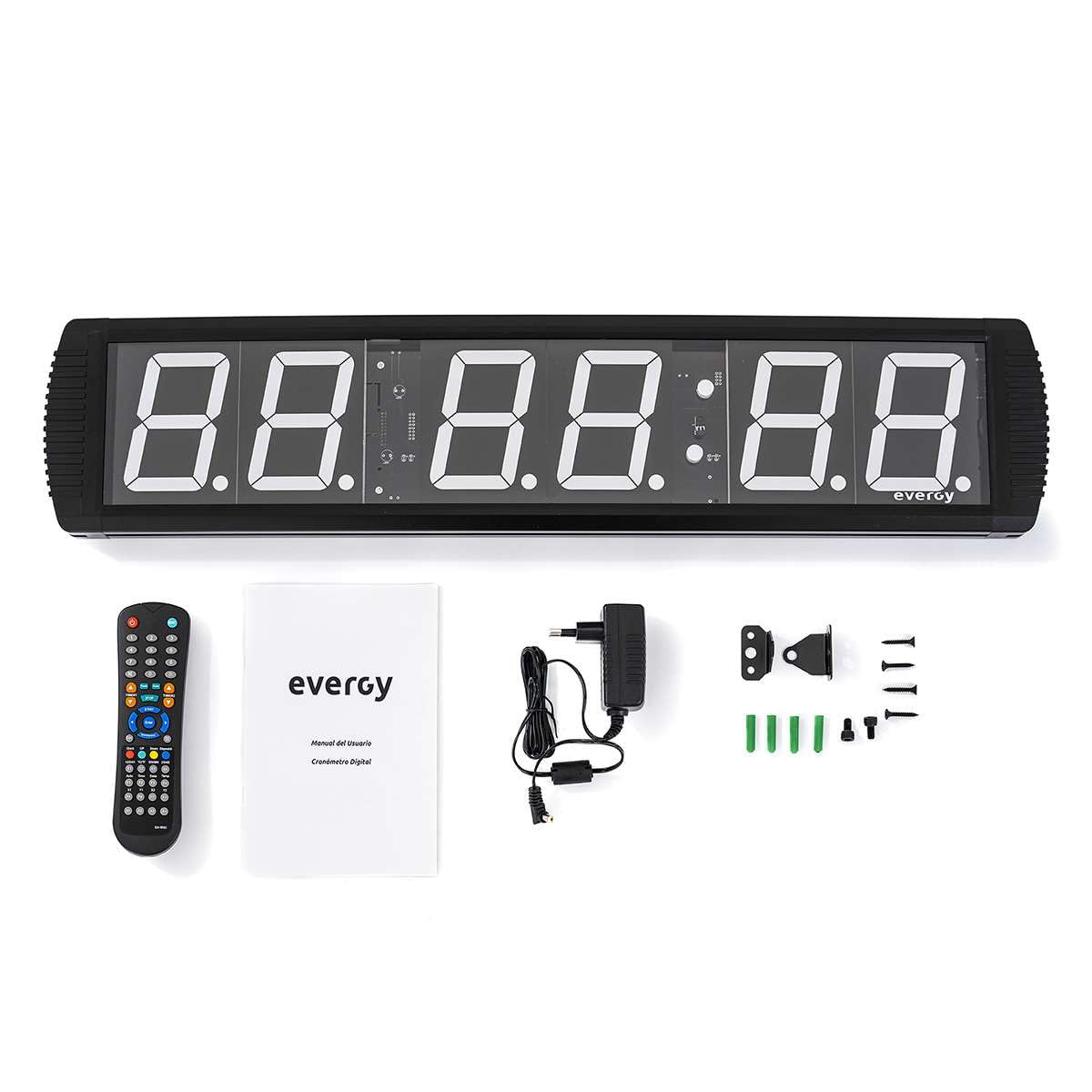 Cronómetro Digital evergy. Temporizador para Tus Series. Cronometro oposiciones. Reloj Gimnasio cronometro. Reloj Crossfit. Timer Reloj Digital Pared. Cronometros Deportivos. Reloj cronometro