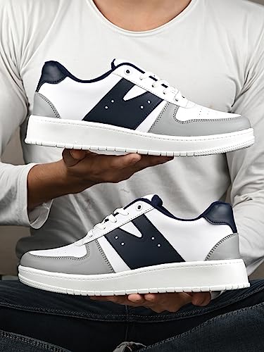 Image of MACTREE Men's Black Polyurethane (PU) Sneakers