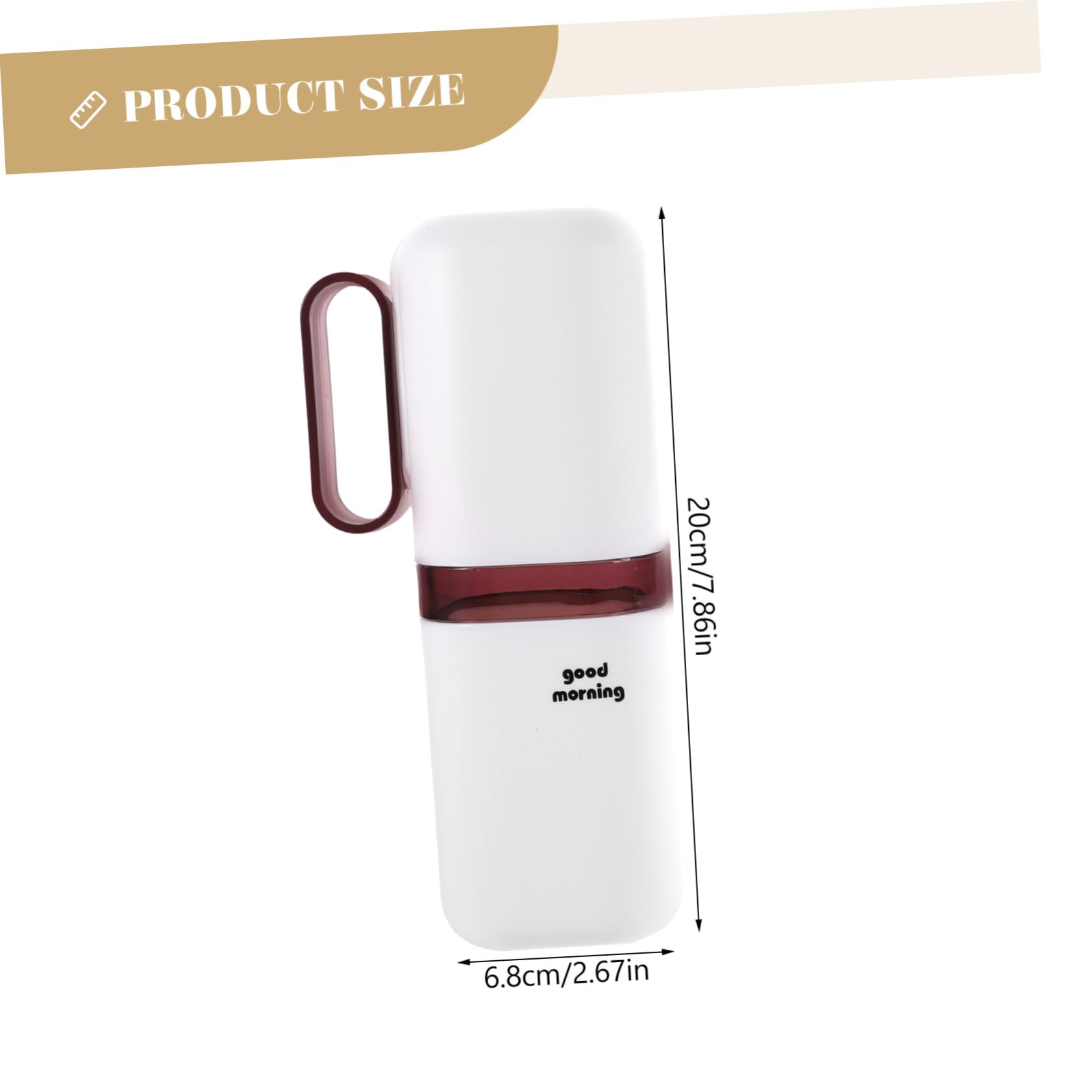 Beavorty 2Pcs Portable Travel Toothbrush Case with Detachable Design Multi Functional Toothbrush Cup for Camping Business Trips Compact Toothbrush Storage Box