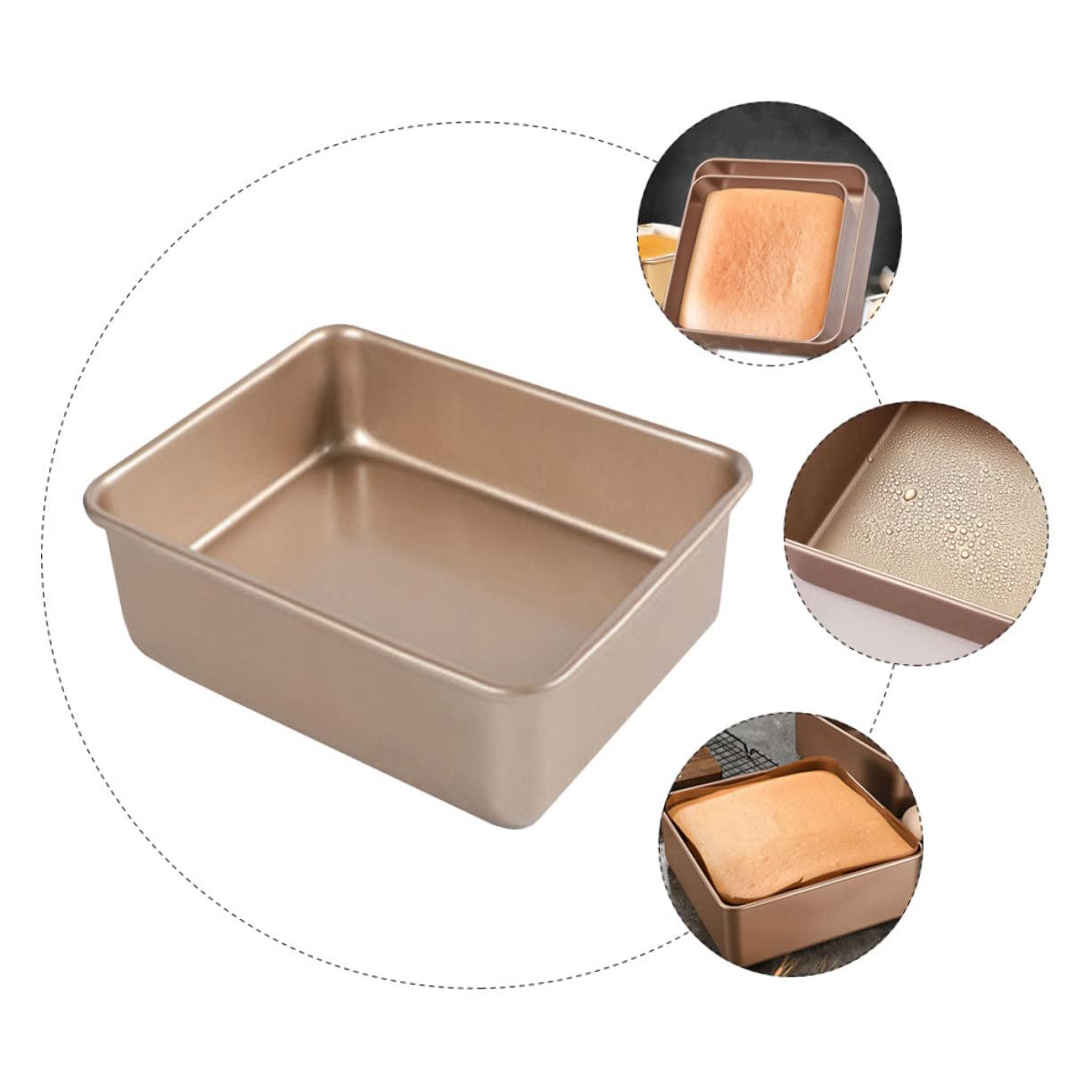 Housoutil Moule à Gâteau Antiadhésif pour Cuisson Four Plat à Cake pour Cuisine Moule à Cake pour Préparations Diverses