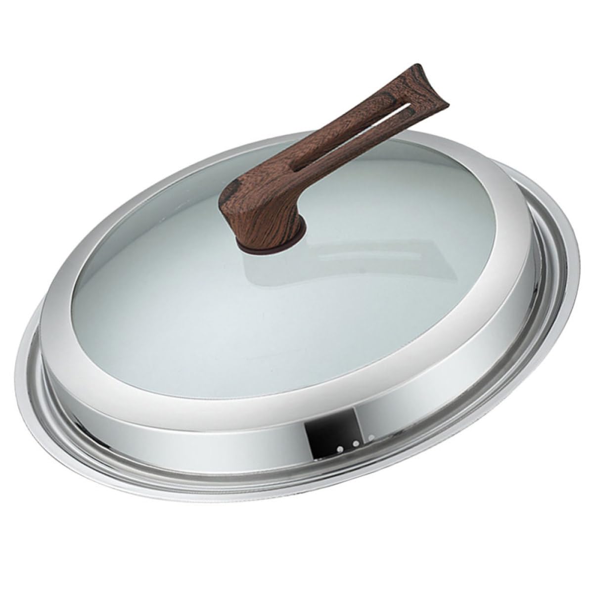 Zerodeko Coperchio per Pentola Design Creativo Anti-trabocco in Acciaio Inossidabile Vetro Trasparente per Cucina Sicura e Pratica